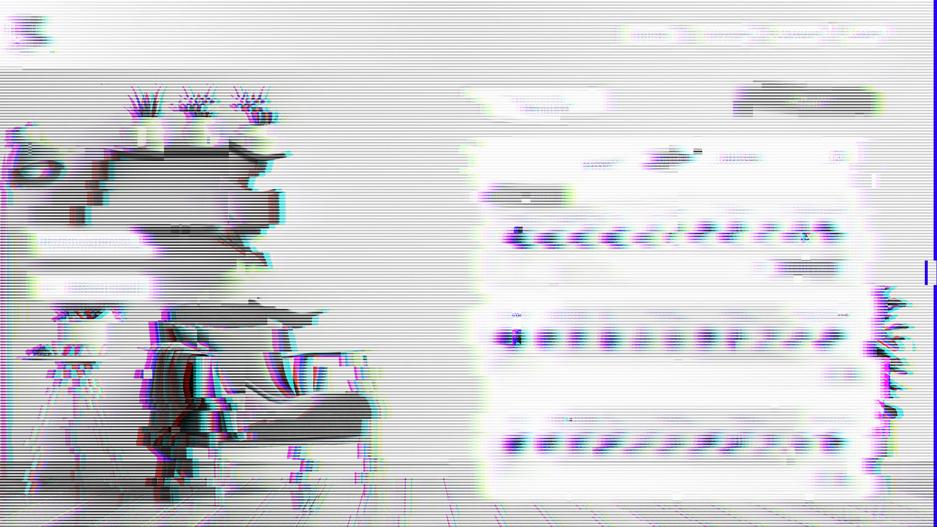 a glitched image of a secret project