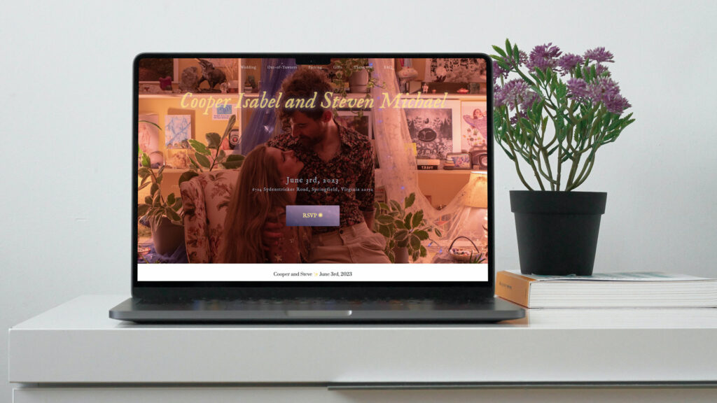 cooper millholland wedding website designer